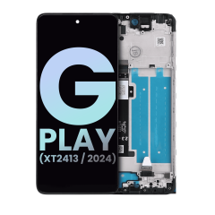 Ecrã LCD com Aro para Motorola Moto G Play (XT2413 / 2024) (OEM Original) (Todas as Cores)