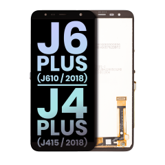 Ecrã LCD sem Aro para Samsung Galaxy J6 Plus (J610 / 2018) / J4 Plus (J415 / 2018) (Service Pack) (Black)