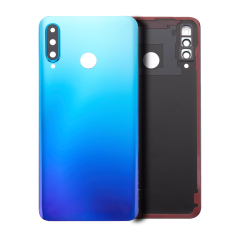 Back cover Glass With Camera Lens para Huawei P30 Lite / Nova 4E (4GB RAM / Without Logo) (Peacock Blue)