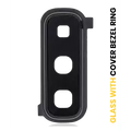 Câmara Traseira Lens With Cover Bezel Ring para Samsung Galaxy Fold 4G / 5G (Cosmos Black)