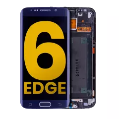 Ecrã OLED com Aro para Samsung Galaxy S6 Edge (Recondicionado) (Black Sapphire)
