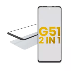 2 in 1 Front Glass With OCA Pre-Installed para Motorola Moto G51 5G (XT2171 / 2021)