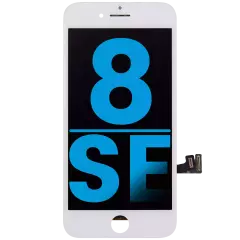 LCD Assembly With Steel Plate para iPhone 8 / SE (2020 / 2022) (Aftermarket: AQ7) (White)