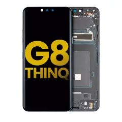 Ecrã OLED com Aro para LG G8 ThinQ (Recondicionado) (Aurora Black)
