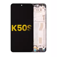 Ecrã LCD com Aro para LG K50s (Recondicionado) (Black)