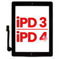 Digitizer para iPad 3 / iPad 4 (Botão Home Pre-Installed para iPad 3) (Compatível Plus) (Black)