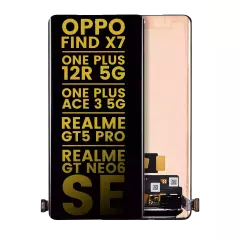 Ecrã OLED sem Aro para OPPO Find X7 / One Plus 12R 5G / One Plus Ace 3 5G / Realme GT5 Pro / Realme GT Neo6 SE / Realme GT 6 (International Version) / Realme GT 6T / Realme GT Neo6 (Recondicionado) (Todas as Cores)