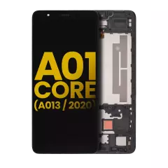 Ecrã LCD com Aro para Samsung Galaxy A01 Core (A013 / 2020) (Recondicionado) (Black)