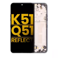 Ecrã LCD com Aro para LG K51 / Q51 / Reflect (Recondicionado) (Black)