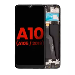 Ecrã LCD com Aro para Samsung Galaxy A10 (A105 / 2019) (Single Card Version) (Compatível Plus) (Todas as Cores)