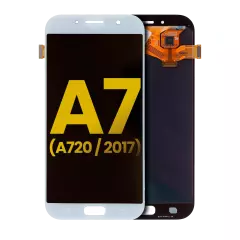 Ecrã OLED sem Aro para Samsung Galaxy A7 (Refurbished: Cosmetic Grade: New) (A720 / 2017) (Sky Blue)