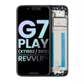 Ecrã LCD com Aro para Motorola Moto G7 Play (XT1952 / 2019) / T-Mobile Revvlry (OEM Original) (Starry Black)