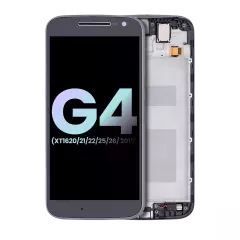 Ecrã LCD com Aro para Motorola Moto G4 (XT1620 / XT1621 / XT1622 / XT1625 / XT1626 / 2016) (OEM Original) (Black)