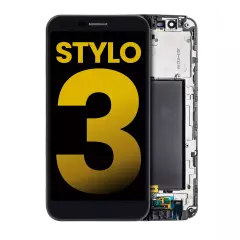 Ecrã LCD com Aro para LG Stylo 3 (Recondicionado) (Black)