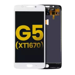 Ecrã LCD sem Aro para Motorola Moto G5 (XT1670 / XT1661 / XT1672 / XT167 / 2017) (Recondicionado) (White)