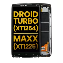 Ecrã LCD com Aro para Motorola Droid Turbo (XT1254 / 2014) / Moto Maxx (XT1225) (Recondicionado) (Black)