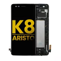 Ecrã LCD com Aro para LG K8 (2017) / Aristo (US Version) (Recondicionado) (Black)
