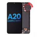 Ecrã LCD com Aro para Samsung Galaxy A20 (A205 / 2019) (F Version) (Aftermarket: Incell) (Todas as Cores)