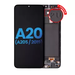 Ecrã LCD com Aro para Samsung Galaxy A20 (A205 / 2019) (F Version) (Aftermarket: Incell) (Todas as Cores)