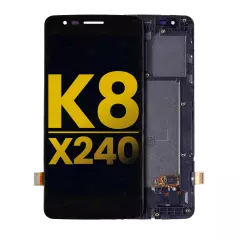 Ecrã LCD com Aro para LG K8 (2017) / Aristo (International Version) (Recondicionado) (Black)
