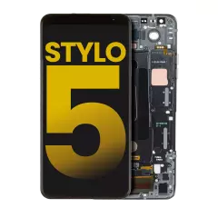 Ecrã LCD com Aro para LG Stylo 5 (Recondicionado) (Aurora Black)