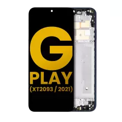 Ecrã LCD com Aro para Motorola Moto G Play (XT2093 / 2021) (Recondicionado) (Misty Blue)