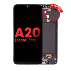 Ecrã OLED com Aro para Samsung Galaxy A20 (A205U / 2019) (U Version) (Compatível Plus) (Todas as Cores)