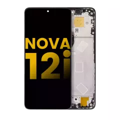 Ecrã LCD com Aro para Huawei Nova 12i (Recondicionado) (Black)