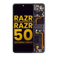 Main Ecrã OLED com Aro para Motorola Razr 2024 / Razr 50 (XT2453 / 2024) (Recondicionado) (Koala Grey)