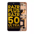 Inner Ecrã OLED com Aro para Motorola Razr Plus 2024 / Razr 50 Ultra (XT2451 / 2024) / Razr Plus 2025 (XT2557) (Recondicionado) (Peach Fuzz)