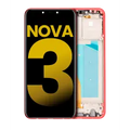 Ecrã LCD com Aro para Huawei Nova 3 (Recondicionado) (Red)