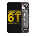 Ecrã OLED com Aro para OnePlus 6T (A6010 / A6013) (Recondicionado) (Mirror Black)