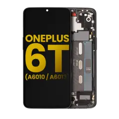 Ecrã OLED com Aro para OnePlus 6T (A6010 / A6013) (Recondicionado) (Mirror Black)