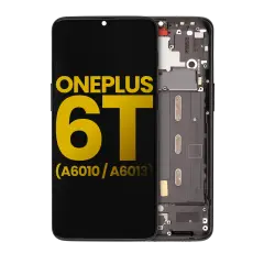 Ecrã OLED com Aro para OnePlus 6T (A6010 / A6013) (Recondicionado) (Midnight Black)