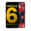 Ecrã OLED com Aro para OnePlus 6 (A6000 / A6003) (Recondicionado) (Amber Red)