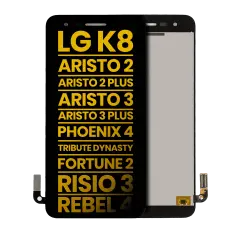 Ecrã LCD sem Aro para LG K8 (X210 / 2018) / Aristo 2 / Aristo 2 Plus / Aristo 3 / Aristo 3 Plus / Phoenix 4 / Tribute Dynasty / Empire / Fortune 2 / Risio 3 / Rebel 4 (Recondicionado) (Black)