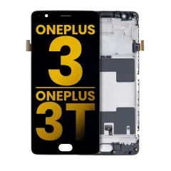 Ecrã OLED com Aro para OnePlus 3 / OnePlus 3T (Recondicionado) (Black)