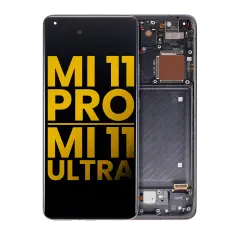 Ecrã OLED com Aro para Xiaomi Mi 11 Pro / Mi 11 Ultra (Recondicionado) (Black)