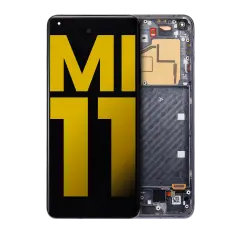 Ecrã OLED com Aro para Xiaomi Mi 11 (Recondicionado) (Black)