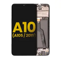 Ecrã LCD com Aro para Samsung Galaxy A10 (A105 / 2019) (International Dual Sim Version) (Recondicionado) (Black)