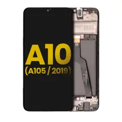 Ecrã LCD com Aro para Samsung Galaxy A10 (A105 / 2019) (International Dual Sim Version) (Recondicionado) (Black)
