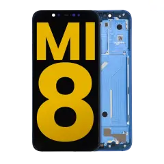 Ecrã OLED com Aro para Xiaomi Mi 8 (Recondicionado) (Blue)