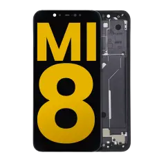 Ecrã OLED com Aro para Xiaomi Mi 8 (Recondicionado) (Black)