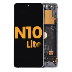 Ecrã OLED com Aro para Samsung Galaxy Note 10 Lite (Recondicionado) (Aura Glow / Silver)