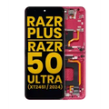 Inner Ecrã OLED com Aro para Motorola Razr Plus 2024 / Razr 50 Ultra (XT2451 / 2024) / Razr Plus 2025 (XT2557) (Recondicionado) (Hot Pink)