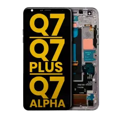 Ecrã LCD com Aro para LG Q7 / Q7 Plus / Q7 Alpha (Recondicionado) (Silver)