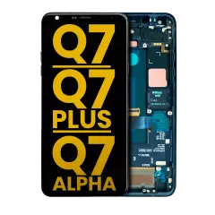 Ecrã LCD com Aro para LG Q7 / Q7 Plus / Q7 Alpha (Recondicionado) (Light Blue)