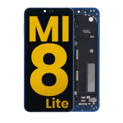 Ecrã LCD com Aro para Xiaomi Mi 8 Lite (Recondicionado) (Aurora Blue)