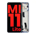 Ecrã OLED com Aro para Xiaomi Mi 11 Lite / Xiaomi Mi 11 Lite 5G (Compatível Plus) (Bubblegum Blue)
