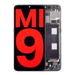 Ecrã OLED com Aro para Xiaomi Mi 9 (Compatível Plus) (Piano Black)